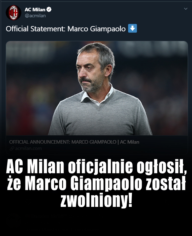 OFICJALNIE! AC Milan zwolnił trenera!